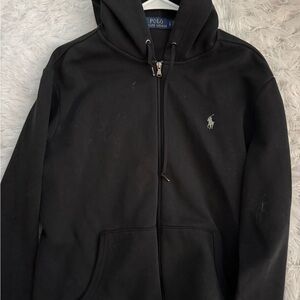 Polo by Ralph Lauren Black Zip-Up Men's Sweater